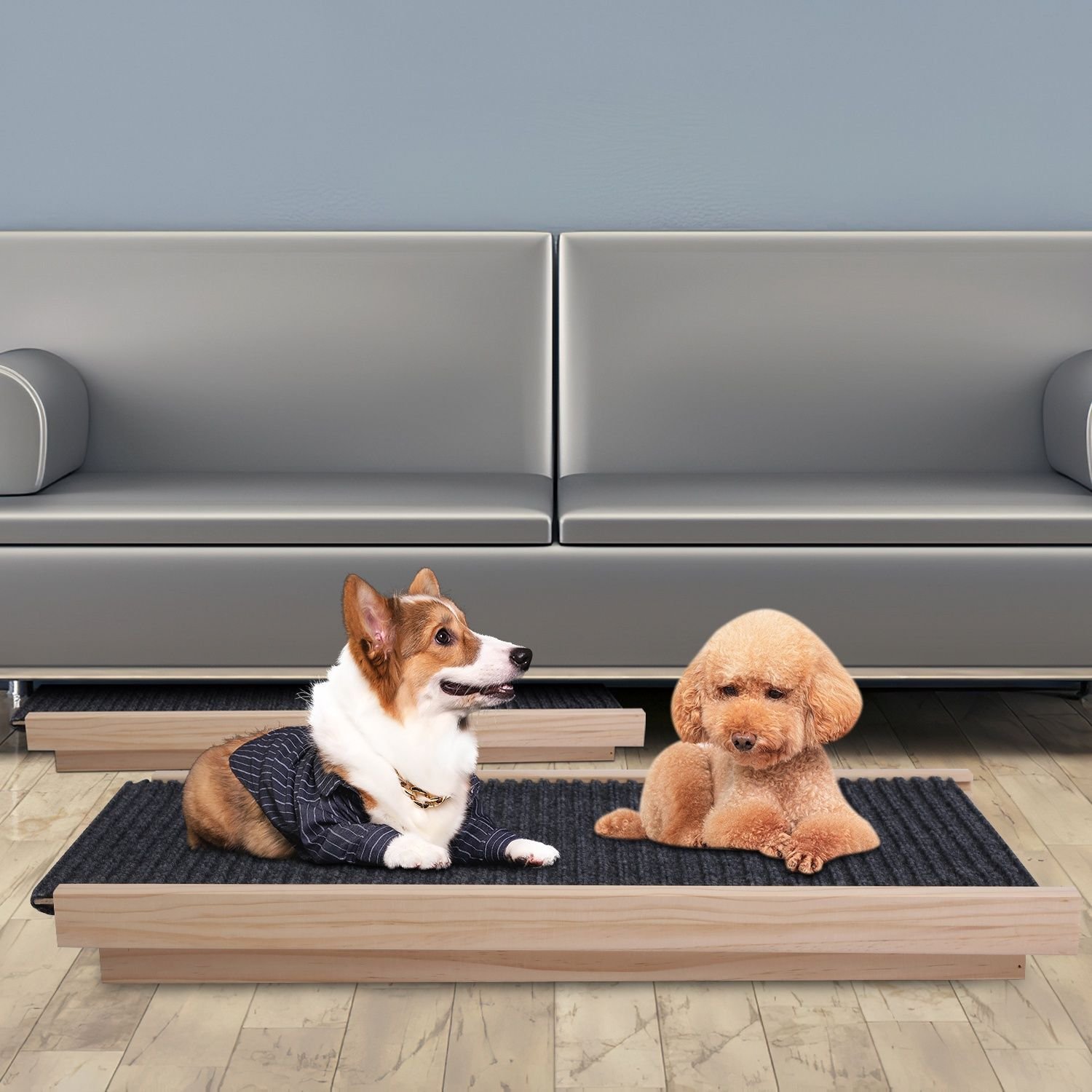 Foldable Wooden Dog Ramp for High Beds Non Slip Heights Adjustable Pet Cat Ramp for Couch Car SUV Foldable Wooden Dog Ramp for High Beds Non Slip Heights Adjustable Pet Cat Ramp for Couch Car SUV