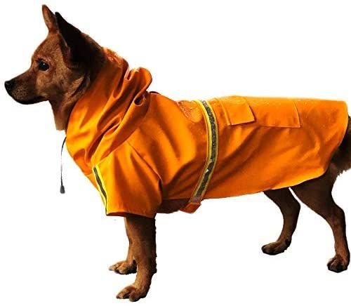 Waterproof Dog Raincoat Leisure Lightweight Dog Coat Jacket Reflective Rain Jacket with Hood for Small Medium Large Dogs Waterproof Dog Raincoat Leisure Lightweight Dog Coat Jacket Reflective Rain Jacket with Hood for Small Medium Large Dogs