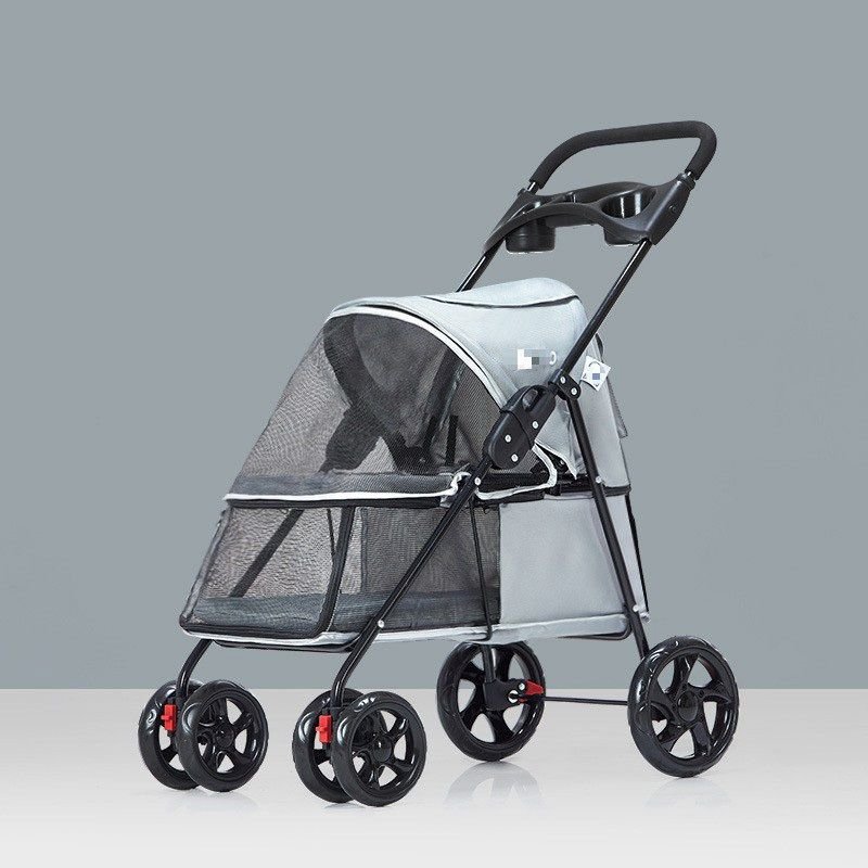 Pet Dog Stroller, Quick Folding, Shockproof with 2 Front Swivel Wheels & Rear Brake Wheels, Cup & Storage Bags Holder, Puppy Jogger Carrier Pet Dog Stroller, Quick Folding, Shockproof with 2 Front Swivel Wheels & Rear Brake Wheels, Cup & Storage Bags Holder, Puppy Jogger Carrier